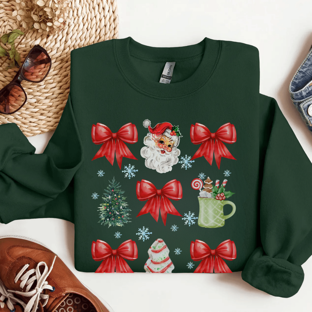 Christmas Coquette Bow T-shirt | Sweatshirt