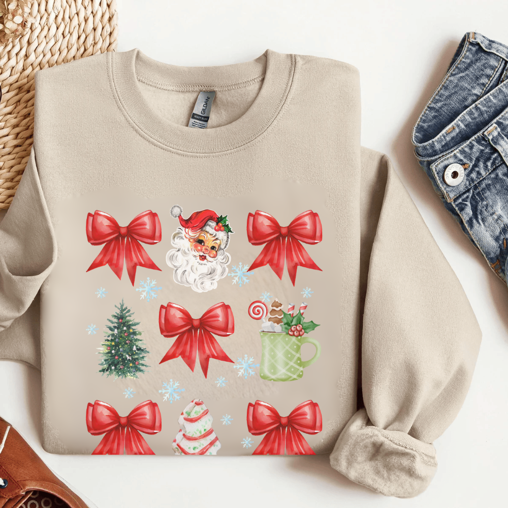 Christmas Coquette Bow T-shirt | Sweatshirt