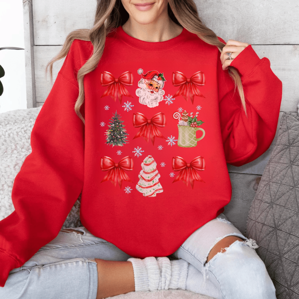 Christmas Coquette Bow T-shirt | Sweatshirt