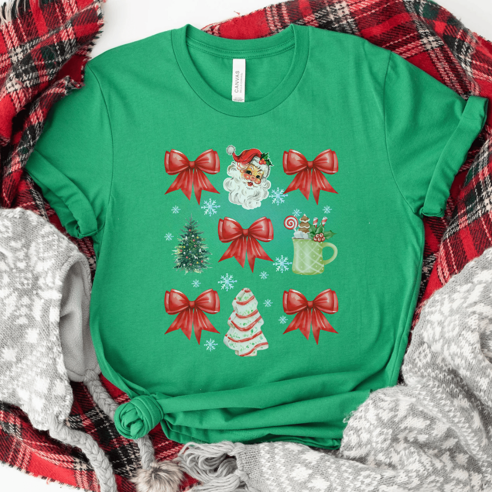 Christmas Coquette Bow T-shirt | Sweatshirt