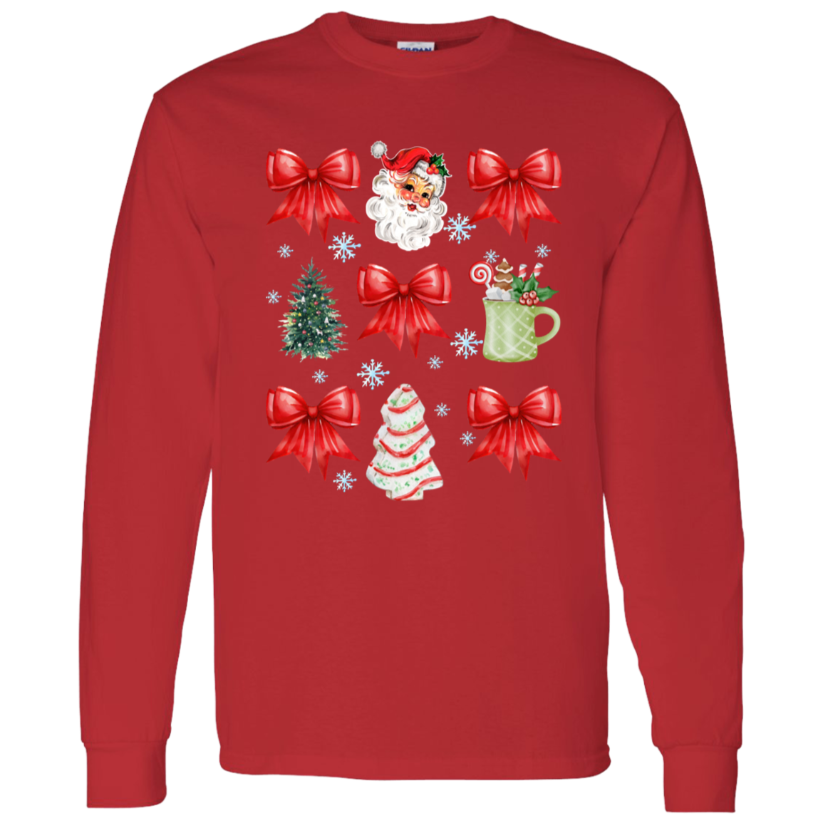 Christmas Coquette Bow T-shirt | Sweatshirt