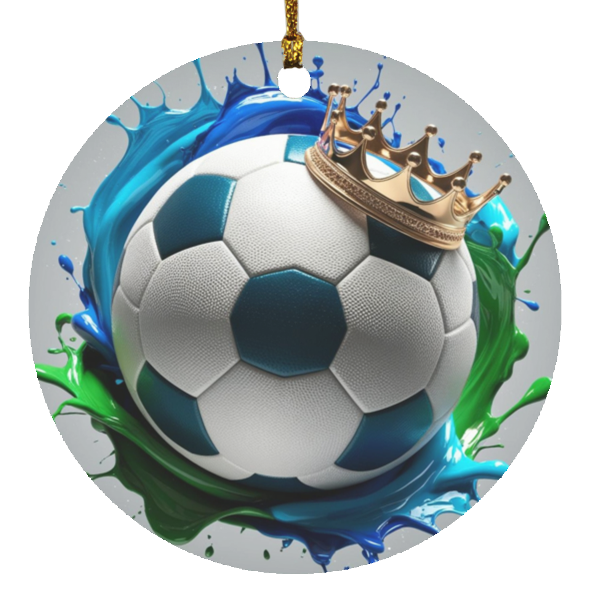 Soccer Ball Blues Ornament