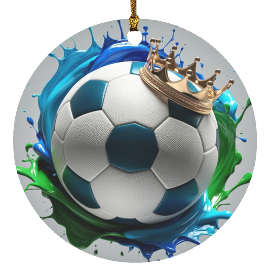 Soccer Ball Blues Ornament